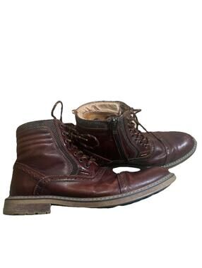 Arkbird 19806 Men Side Zip Ankle Chukka Boot Wingtip Oxford Sz 9.5 Brown Leather